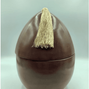 Tadelaktdose in Eiform / Osterei in braun Größe XL (Bestell-ID 32216)