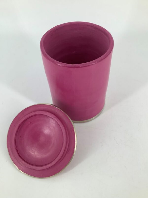 ästhetisch schöne Tadelaktdose rosenfarben S/M/L mit Silberrand Details (Bestell-ID 32202) – Bild 7