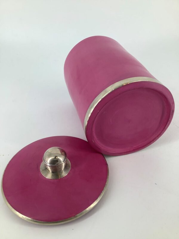 ästhetisch schöne Tadelaktdose rosenfarben S/M/L mit Silberrand Details (Bestell-ID 32202) – Bild 6