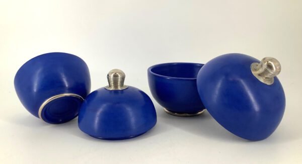 Tadelaktdosen majorell-blau in Größe S, M, L mit versilbertem Griff (Bestell-ID 32210) – Bild 6