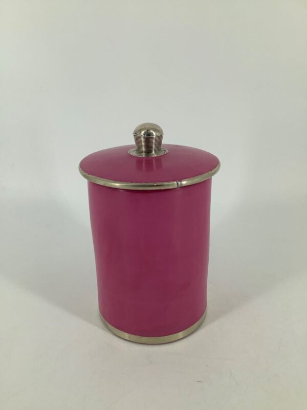 ästhetisch schöne Tadelaktdose rosenfarben S/M/L mit Silberrand Details (Bestell-ID 32202) – Bild 3