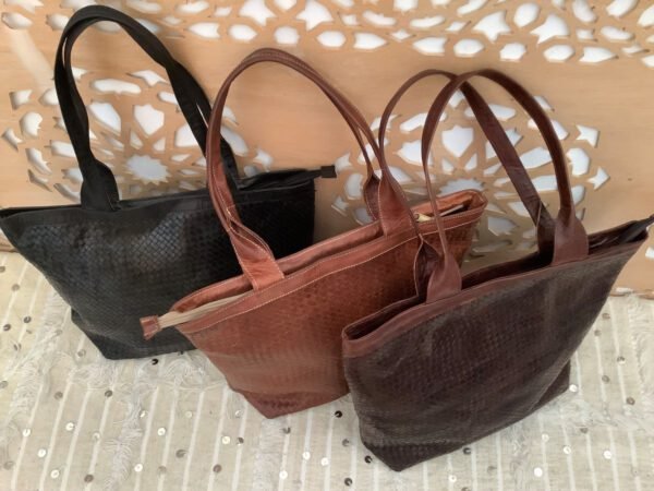 Umhängetasche / Shopper aus geflochtenem Leder (Bestell-ID 40033) – Bild 2