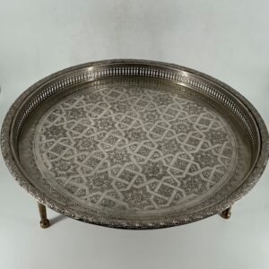 Vintage Silbertablett auf 3 Füßchen stehend